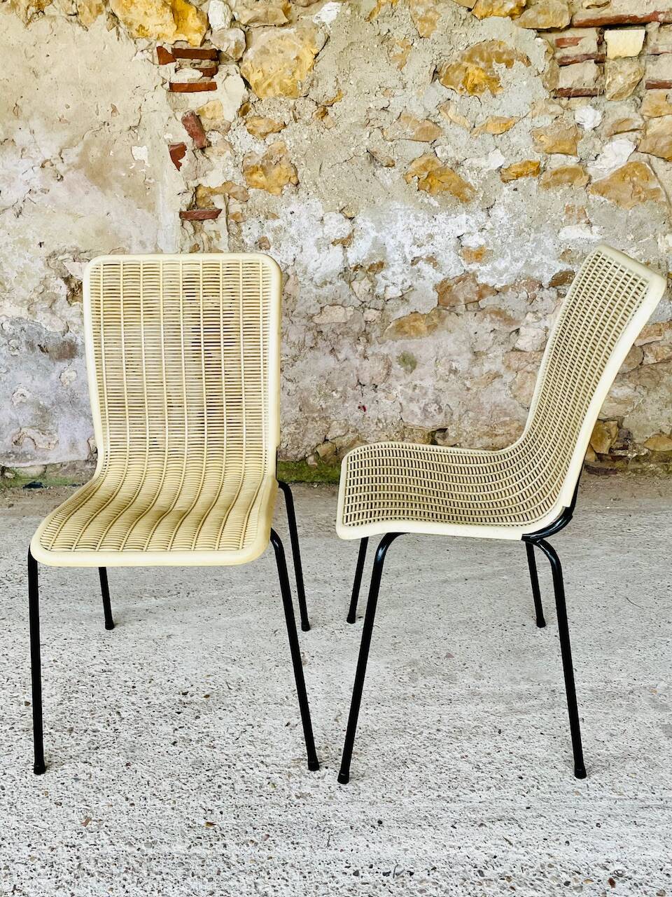 Pair of vintage garden chairs by Fantasia, circa 1950s