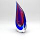 Vase Luigi Onesto Oball Sommerso Flame Blue Magenta 25cm 1.78kg Label