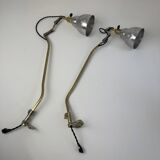 Pair of old workshop wall lights "Beunza"