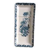 Saint Amand Terre de fer soap dish pocket with blue Anemone decor