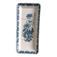 Saint Amand Terre de fer soap dish pocket with blue Anemone decor