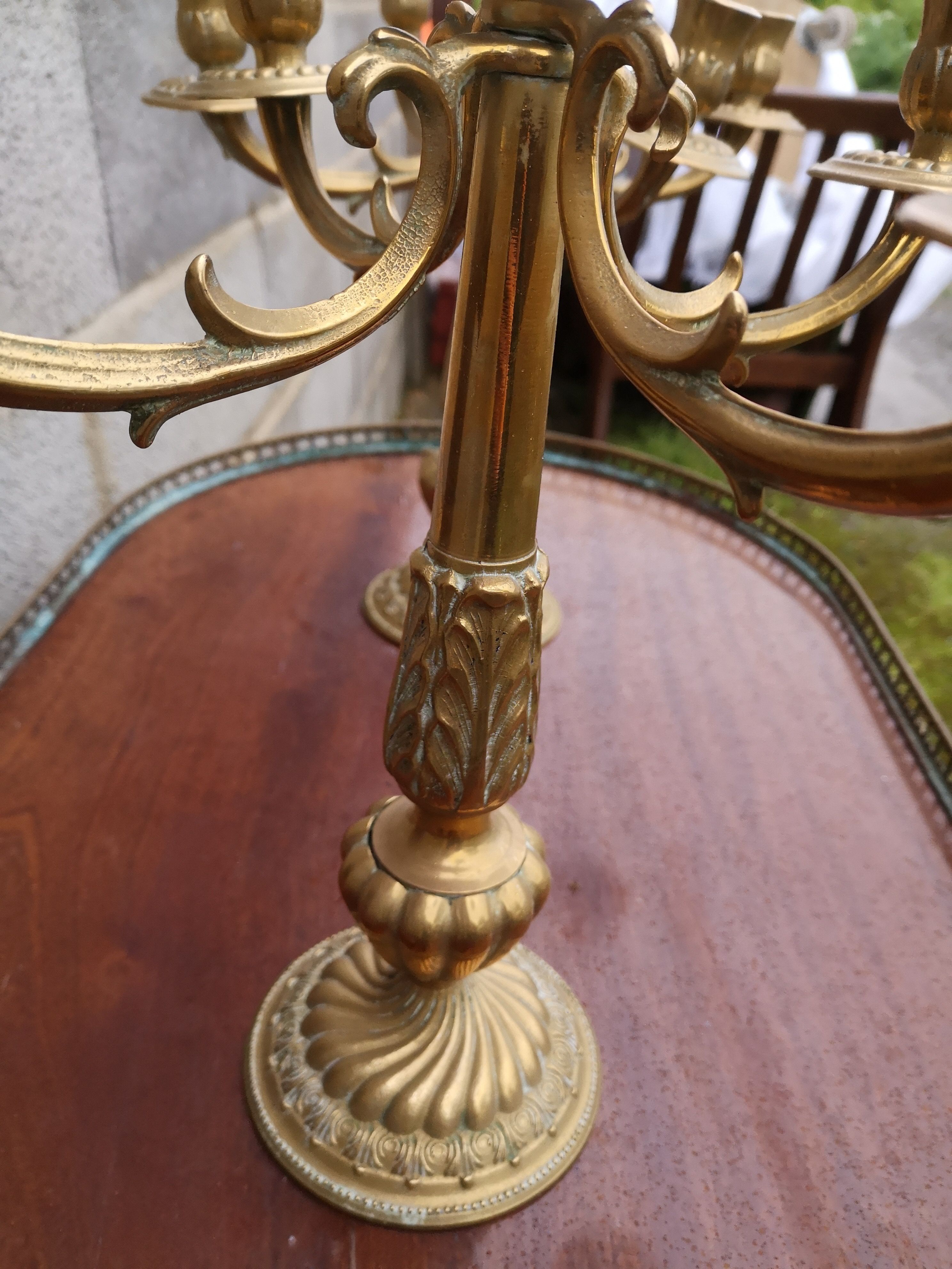 Pair of golden candlesticks