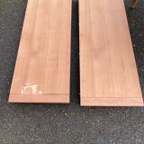 Renovated Louis Philippe round extendable dining table from the 19th century, 210cm.