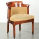 Beautiful design side/dining chair with luxurious yellow fabric upholstery