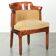 Beautiful design side/dining chair with luxurious yellow fabric upholstery