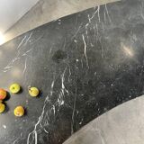 Addor 60s sculptural marble and brass coffee table