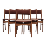 Set of six beech chairs, Danish design, 70s, made in Denmark