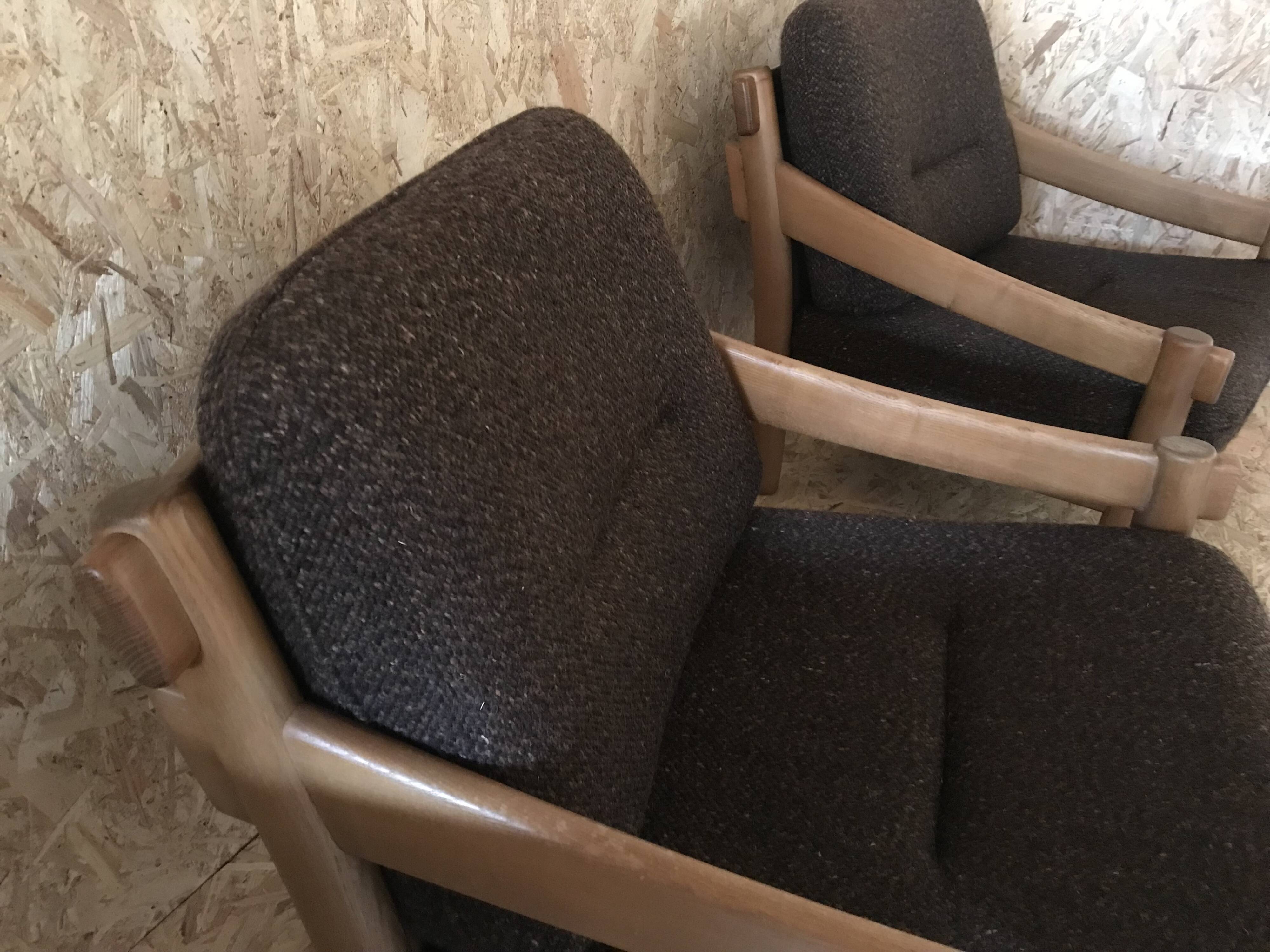 Pair of vintage brutalist armchairs circa 1980
