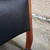 6 scandinavian black and beech chairs