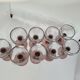9 verres à porto sur pied coloré