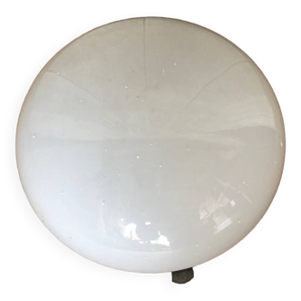 Old Ceiling Light Opaline Wall Lamp Round Opaline Glass Vintage #A712