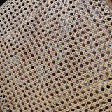 Pair of bamboo-style wooden canned chairs