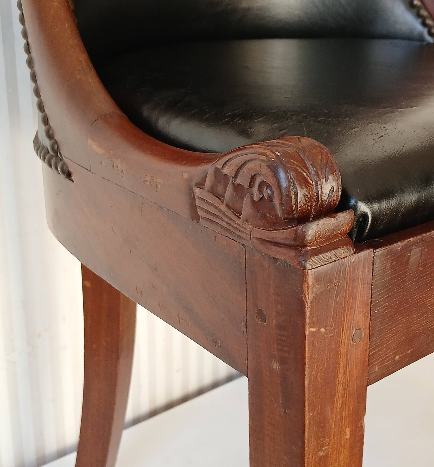 Antique Dolphin Gondola Chair