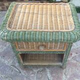 Rattan bedside table