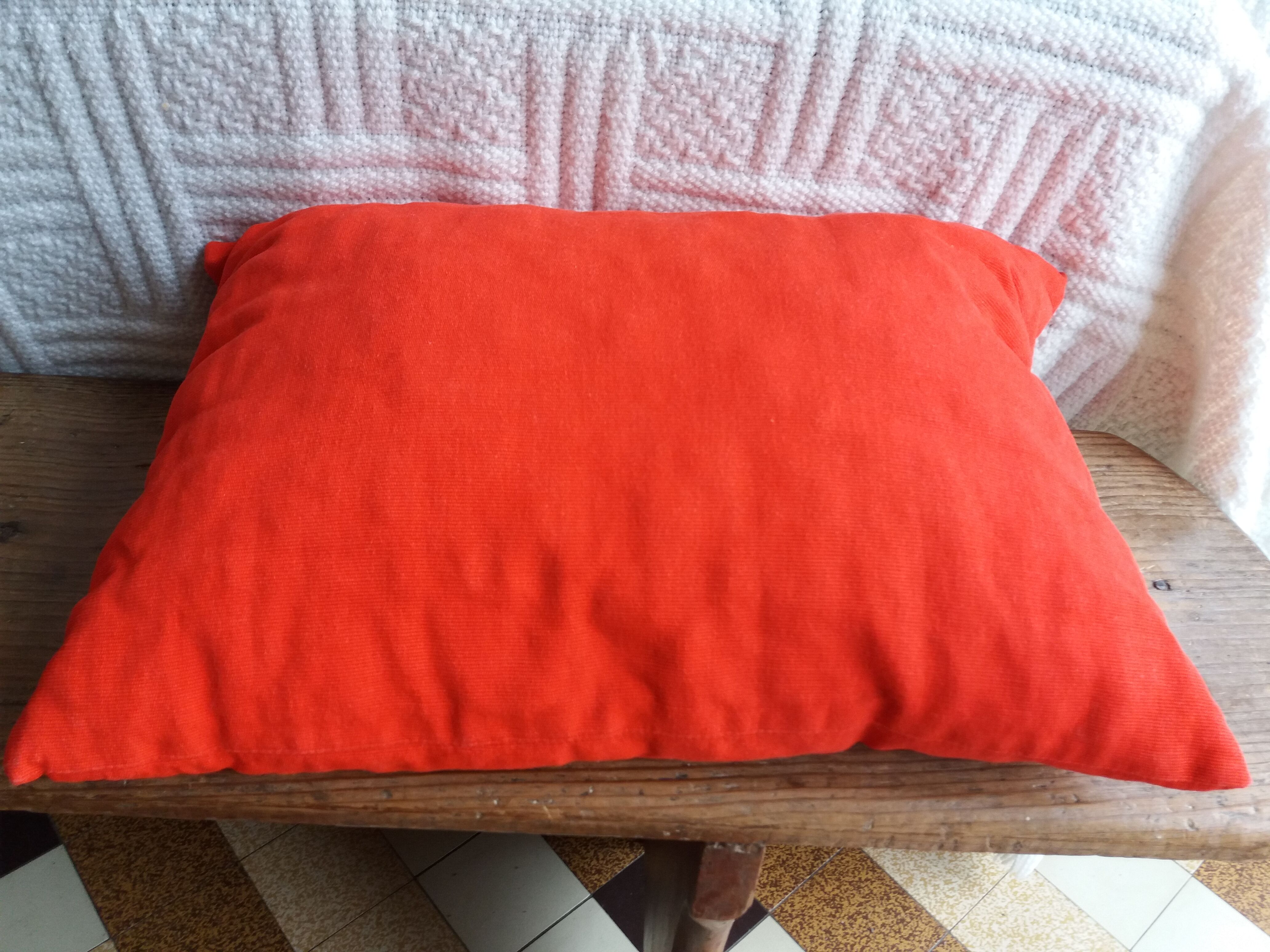 Vintage hand-embroidered cushion