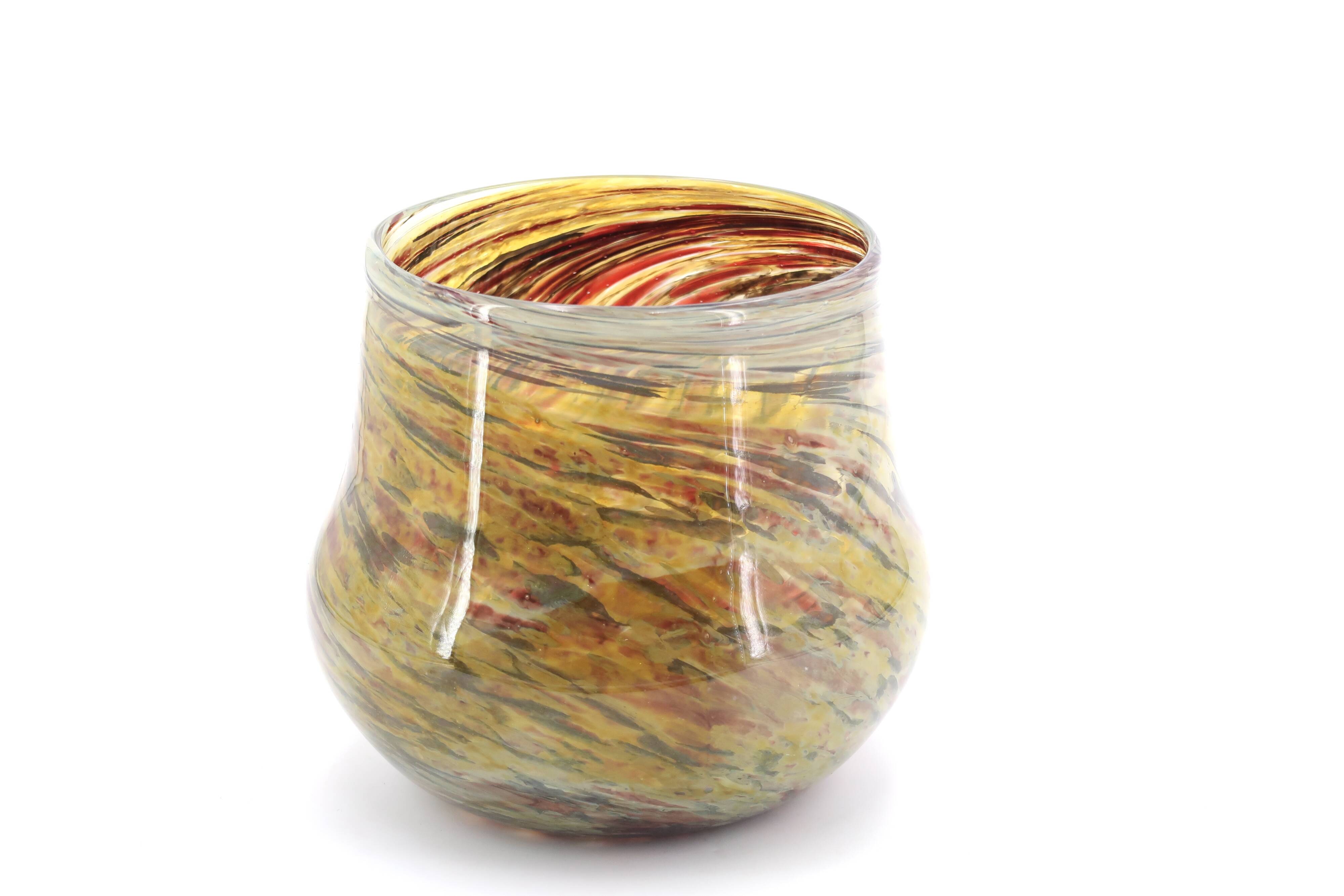 Glass vase by Claude Morin, Dieulefit, 1970s