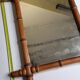 Turned wooden mirror in imitation of bamboo, mid-century, 47 cm x 59 cm