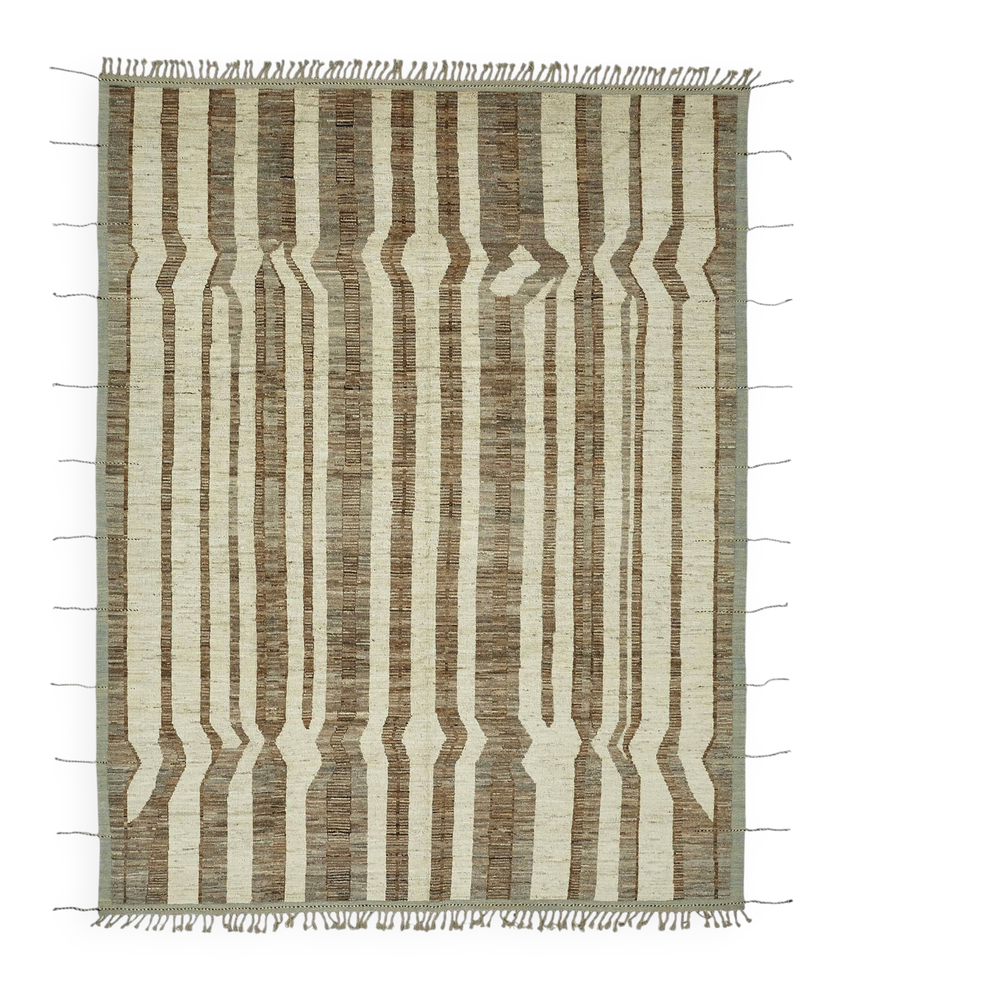 Handmade Tribal Decorative 287 cm x 369 cm Beige Wool Carpet