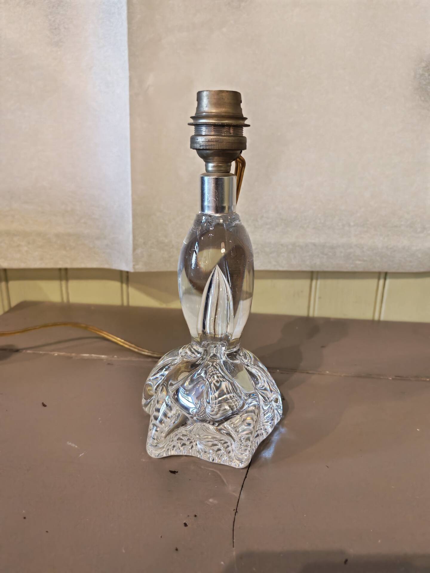 Vintage glass lamp base
