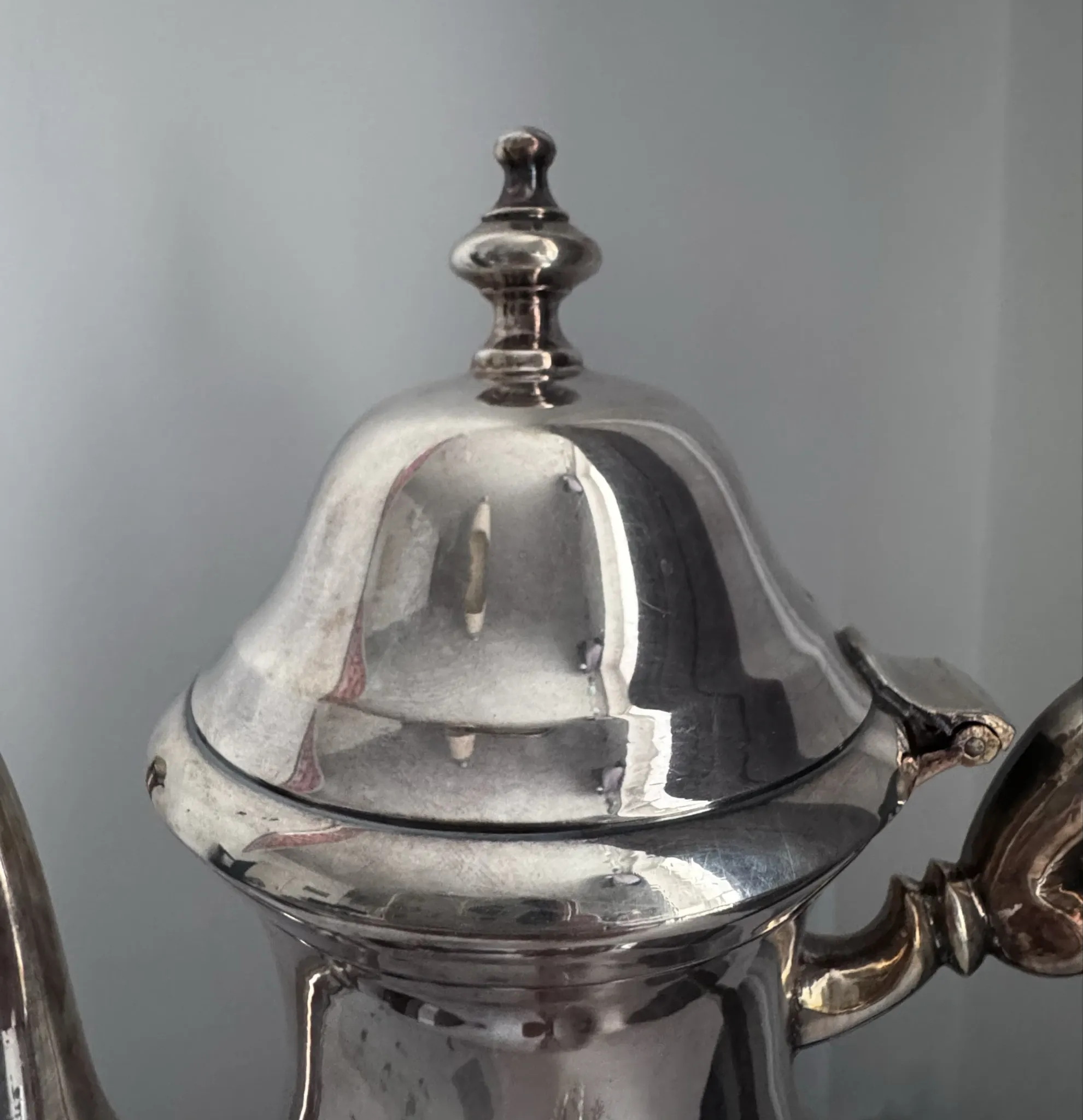 Cafetière et théière métal argenté