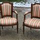 Paire de fauteuils cabriolets de style Louis XVI