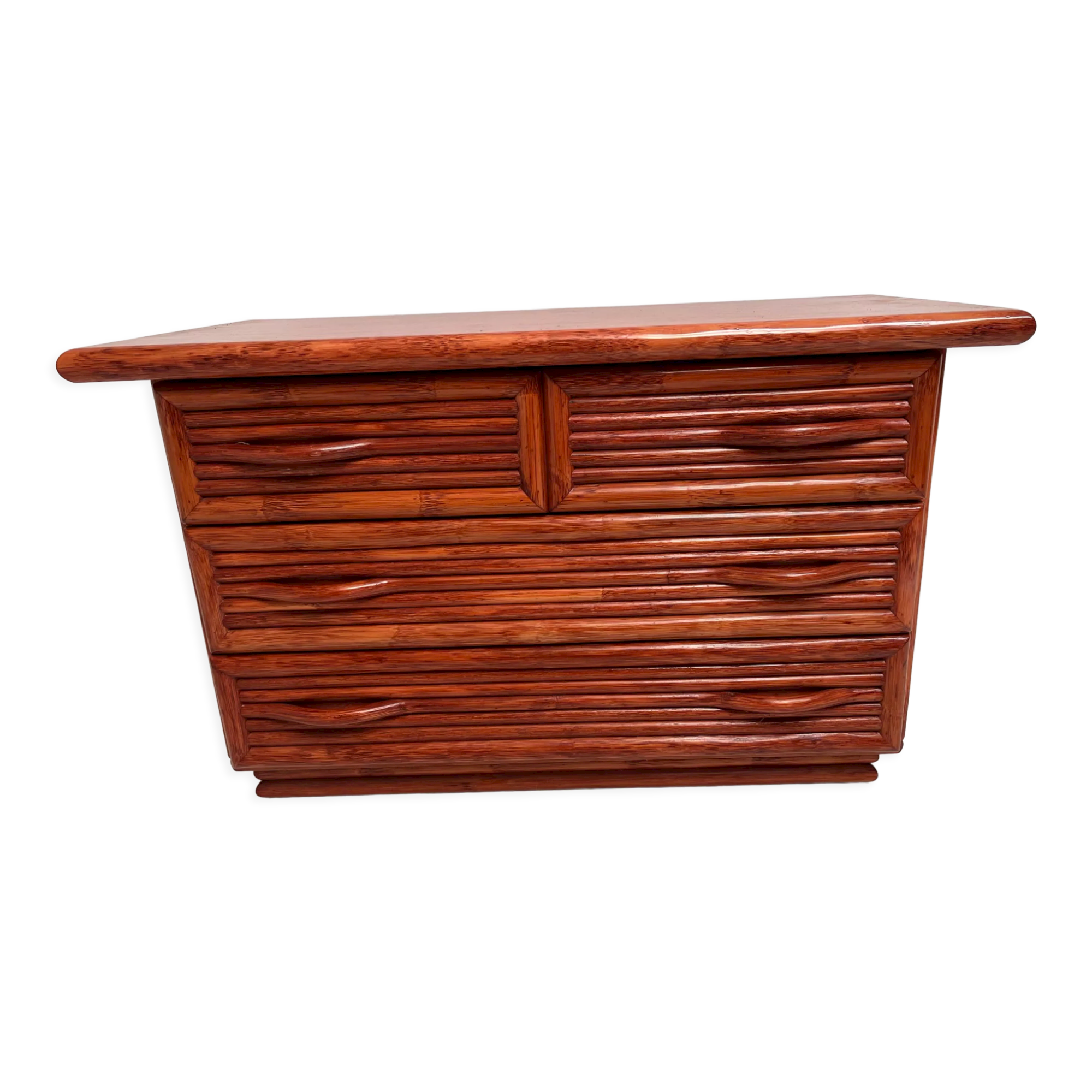 Maugrion rattan chest of drawers from the 60s/70s