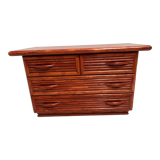 Maugrion rattan chest of drawers from the 60s/70s