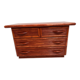 Commode en rotin Maugrion des années 60/70