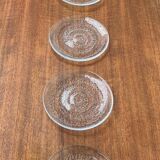 Vintage Finnish Glass Plates Solaris by Tapio Wirkkala for Iittala, Set of 5