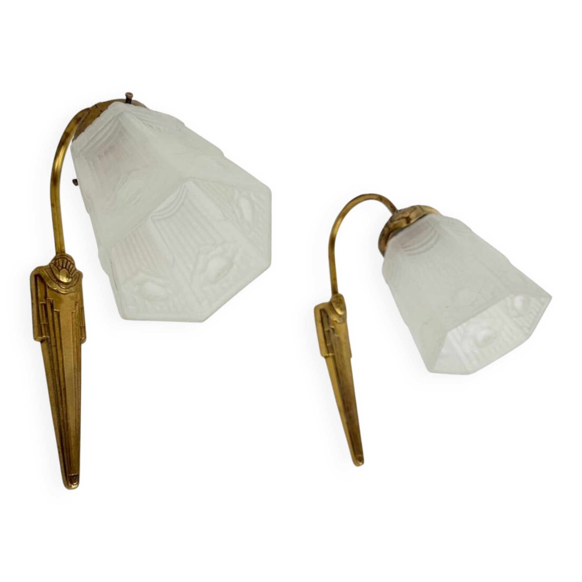 Antique art deco wall lights
