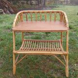 Rattan bedside table