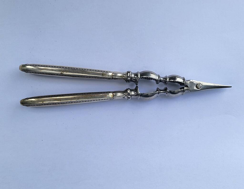 Lobster Cracker Scissors .800 Silver Handles 1930s