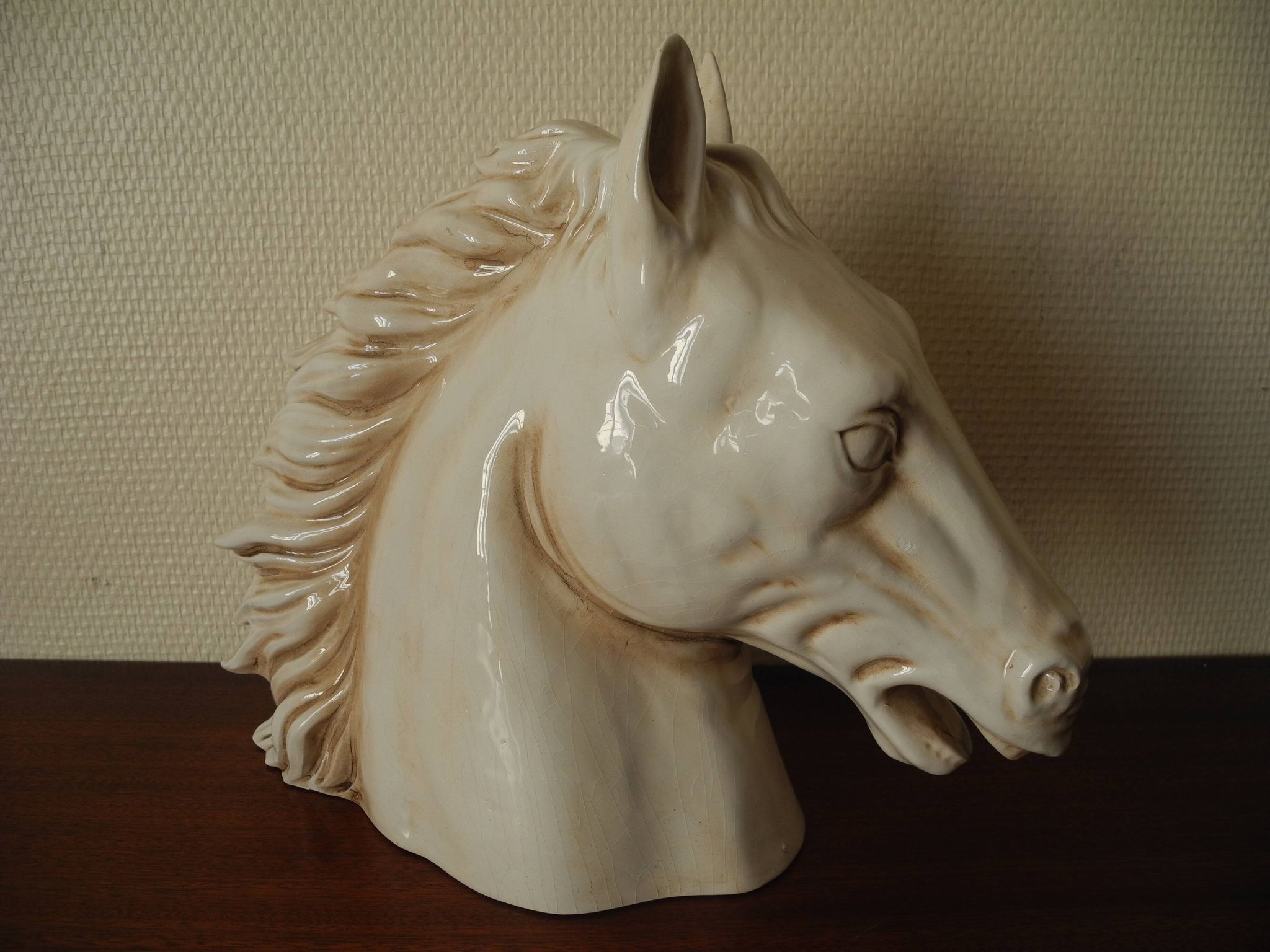 Ceramic horse head lamp base vintage horse lamp base design 70s