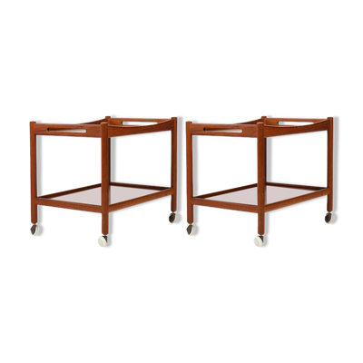 Paire de dessertes modèle at-45 d'Hans J. Wegner, années 1960