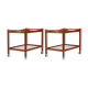 Pair serving trolleys model at-45 in teak by Hans J. Wegner 1960