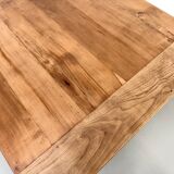 Farm table in solid cherry — Saber legs, Circa 1880