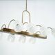 Mid-Century Venini Reticello Glass Chandelier, 8 Arms, Murano, Italy 1940s
