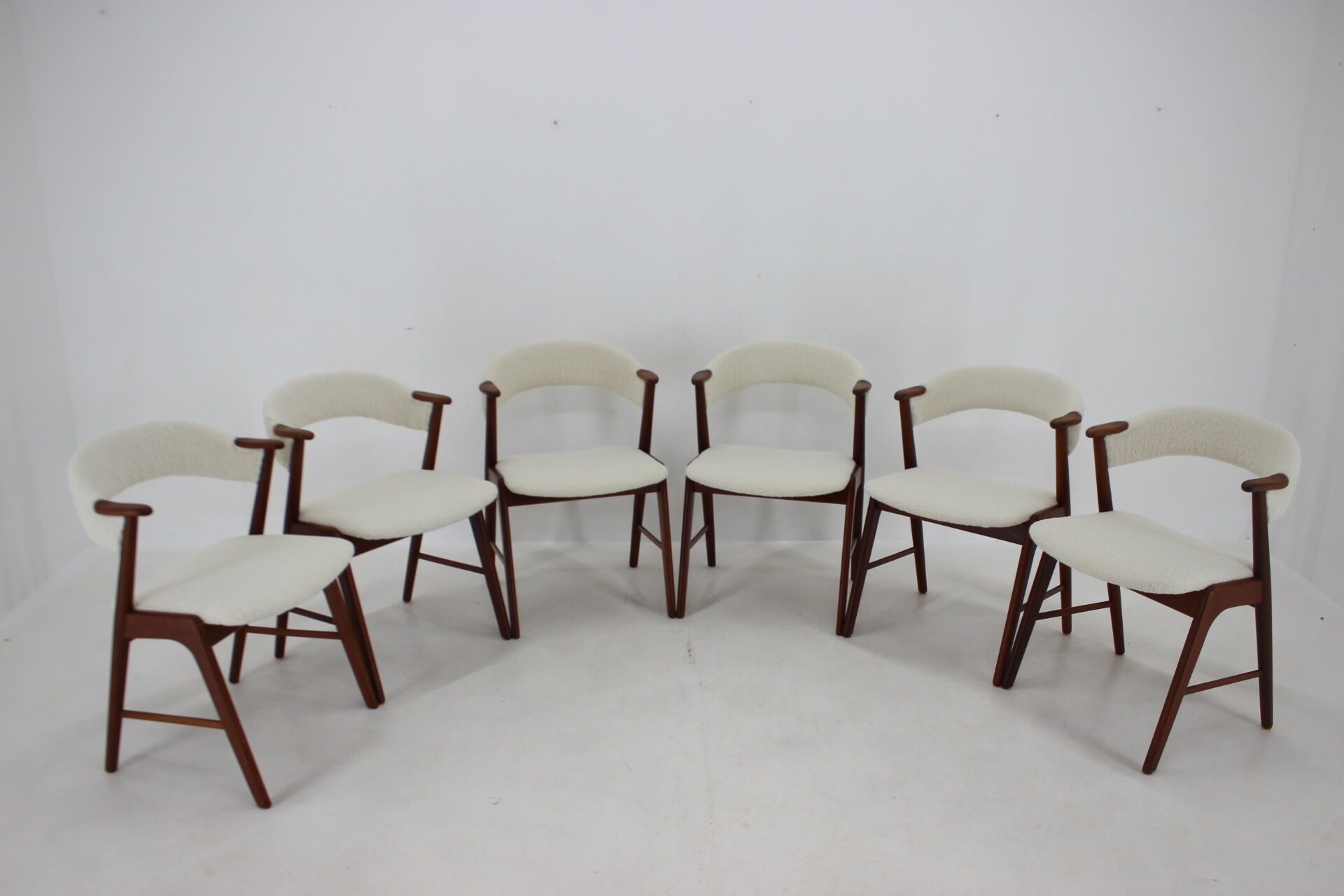 6 chairs in sheepskin fabric upholstery denmark