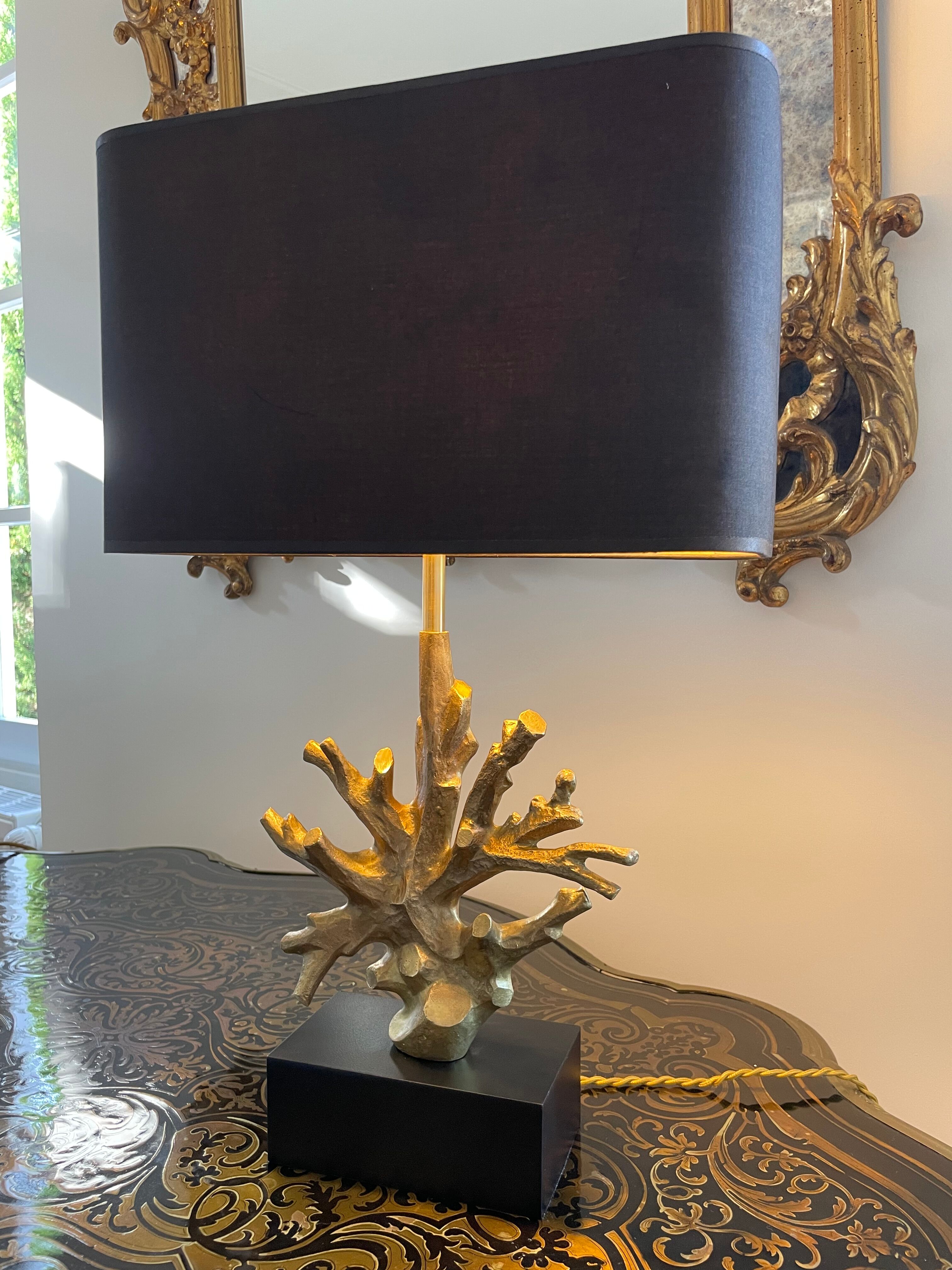Maison Charles lamp signed model CORAIL bronze
