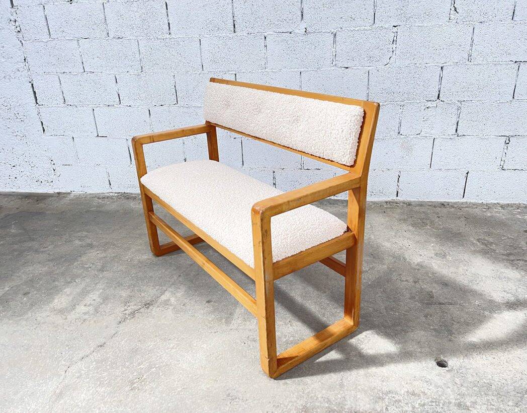 Vintage oak bench from the 1950s