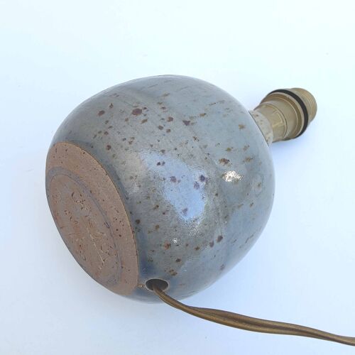 Pied de lampe boule vintage céramique grès