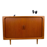 Dyrlund buffet in teak with sliding doors, Denmark 1960.