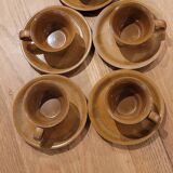5 Stoneware cups and saucers