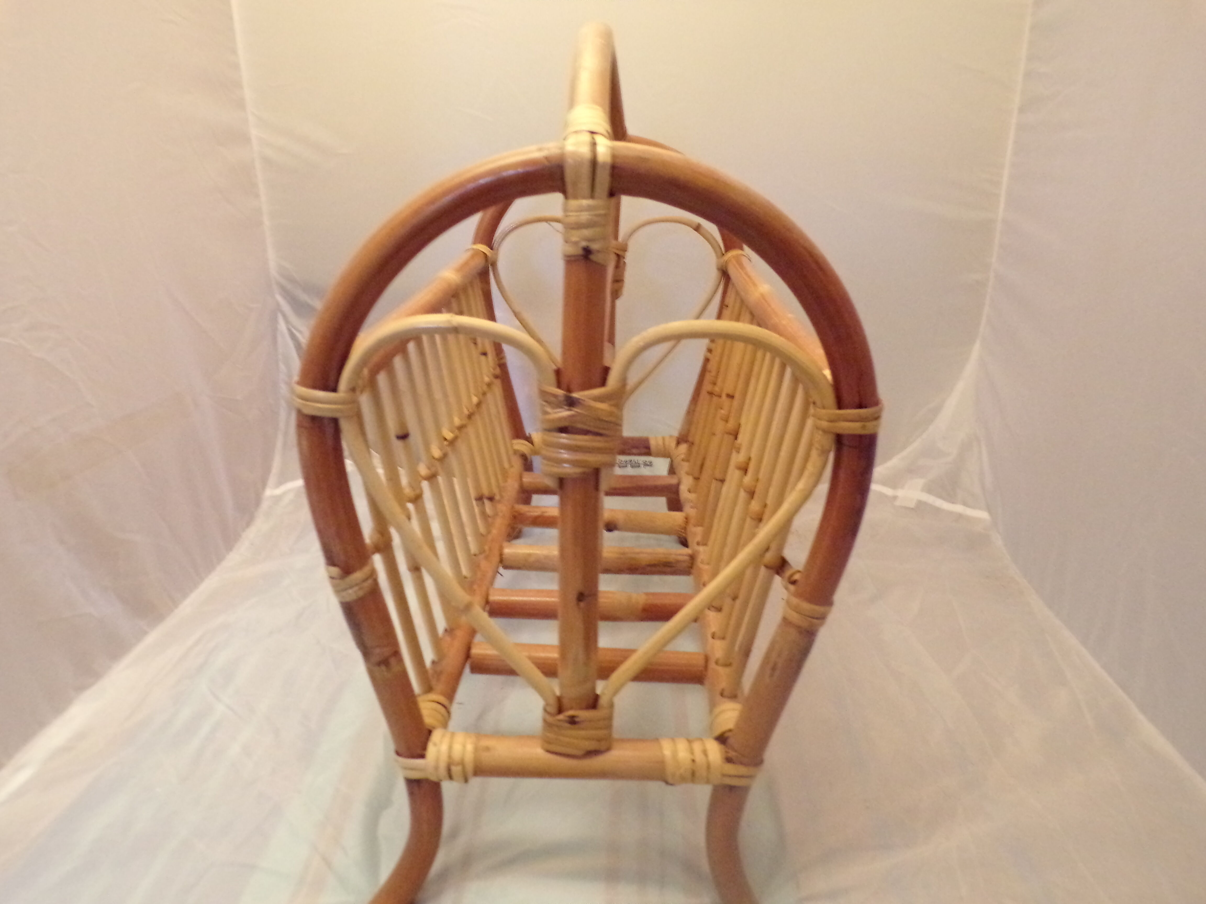 Rattan magazine rack