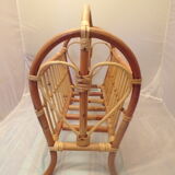 Rattan magazine rack
