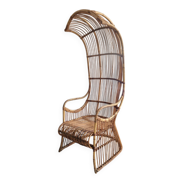 Fauteuil de porteur en rotin