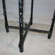 Giacometti style cast iron table, glass table