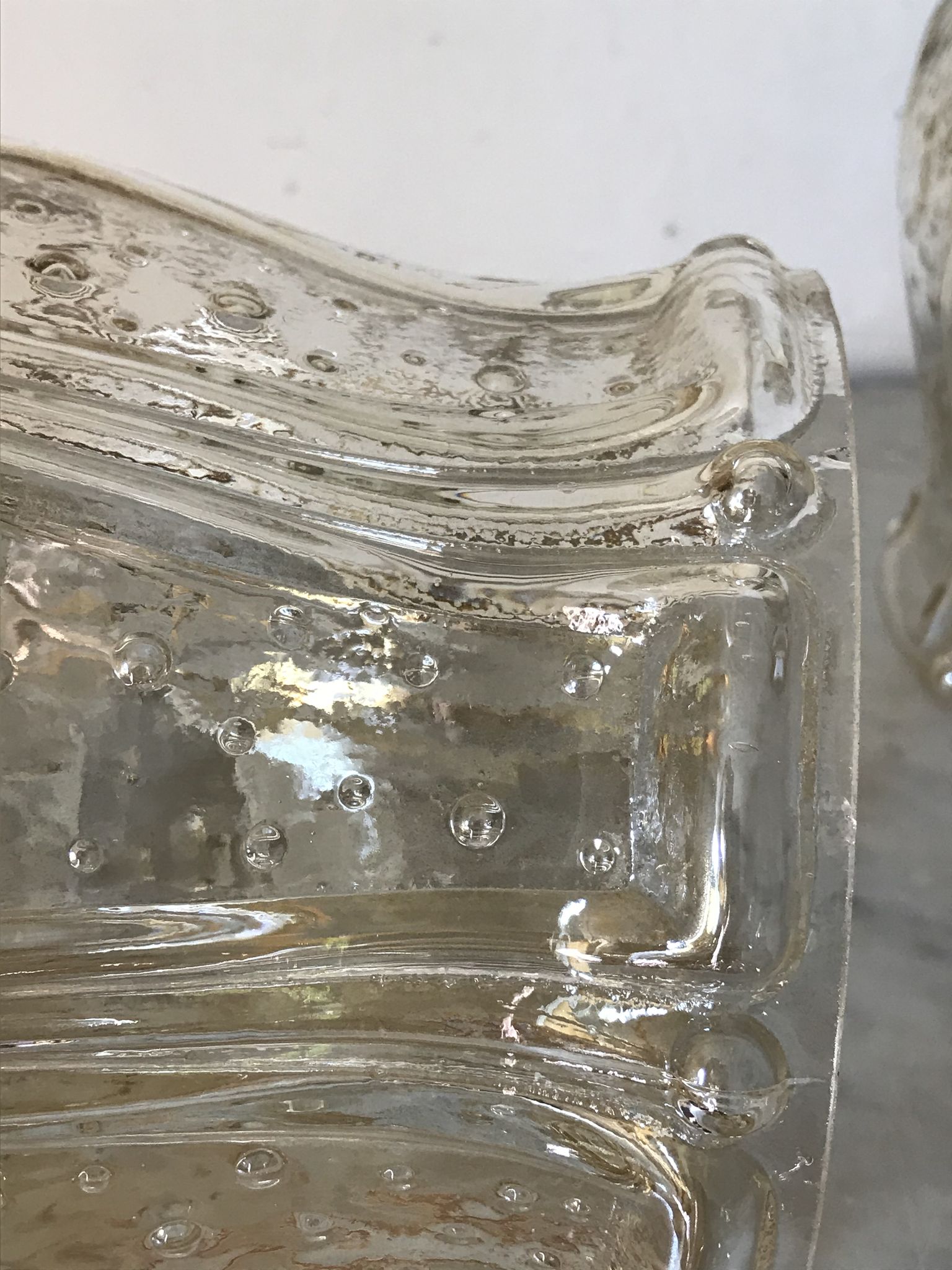 Vintage glass tulip hanging lamp
