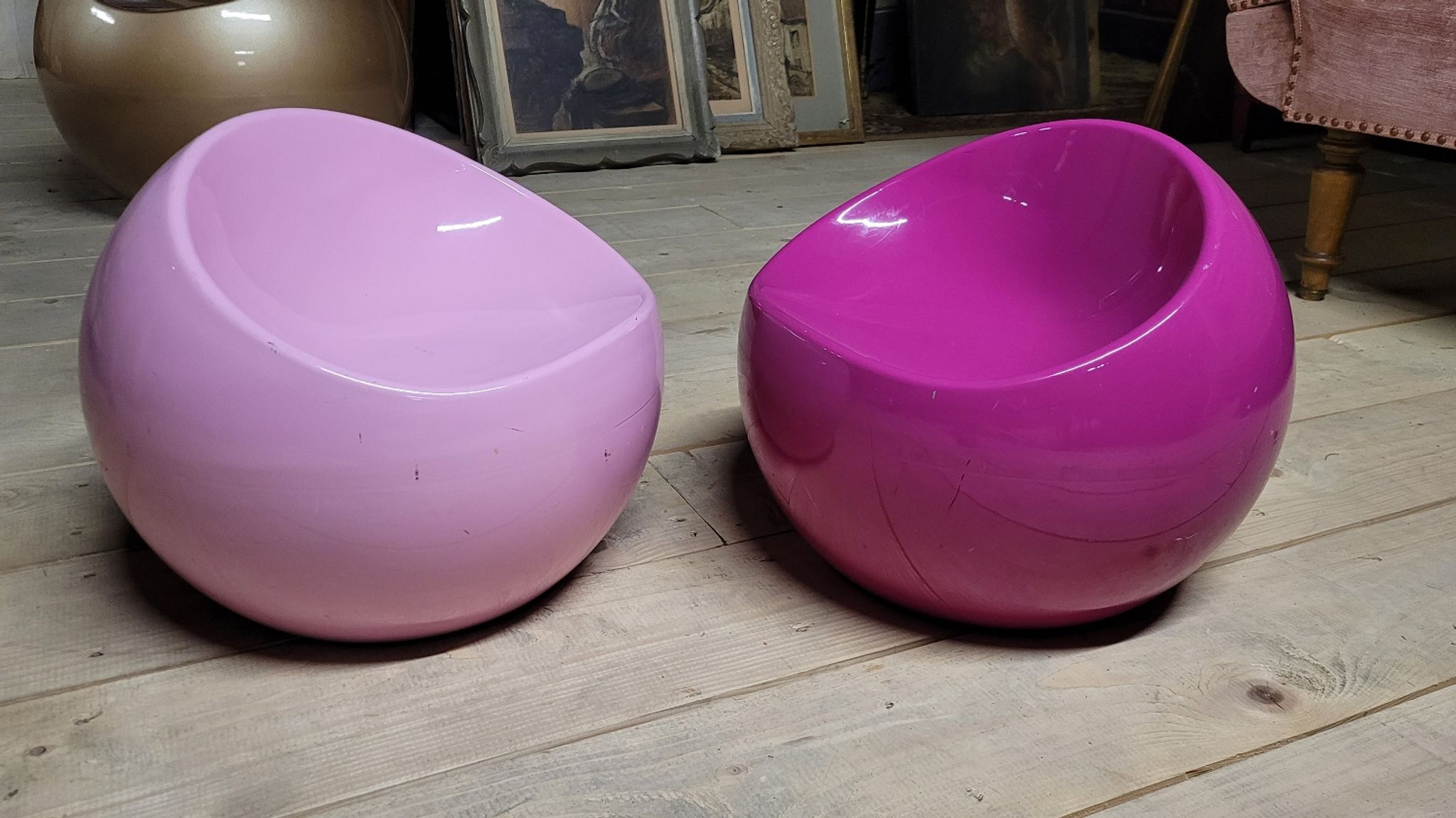 Pair of children's stools, Ball chair dupont by Finn Stone design