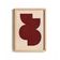 Abstract painting on paper, dark red illustration signed Eawy.